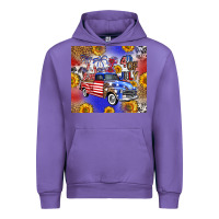 Tulip Fourth Of July Sunflowers Truck Urban Hoodie - FaDigitalArtStudio