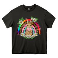 Asphalt easter rabbit rainbow Heavy Core Tee - BarkalooDesign
