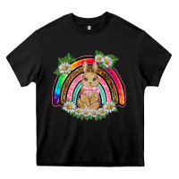 Black easter rabbit rainbow Heavy Core Tee - BarkalooDesign