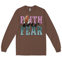 Chestnut faith over fear Long Sleeve Tee - NancyCooperArtShop