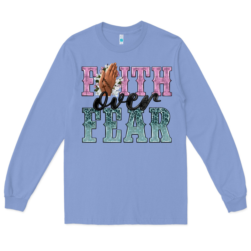 Faith Over Fear Long Sleeve Tee by NancyCooperArtShop | Teevron