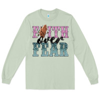 Matcha faith over fear Long Sleeve Tee - NancyCooperArtShop