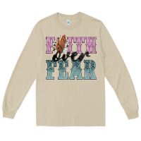Mushroom faith over fear Long Sleeve Tee - NancyCooperArtShop