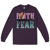 Plum faith over fear Long Sleeve Tee - NancyCooperArtShop