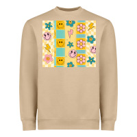 Mushroom retro daisy Heavyweight Sweatshirt - MaliasSmallBusiness