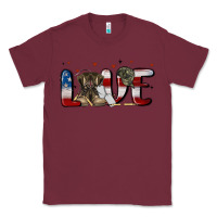Burgundy love army Classic Tee - MaliasSmallBusiness