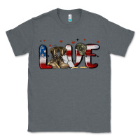 Charcoal Heather love army Classic Tee - MaliasSmallBusiness