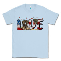 Dusty Blue love army Classic Tee - MaliasSmallBusiness