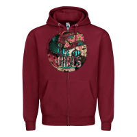 Burgundy let's go girls Zipper Hoodie - Jasminsmagicworld