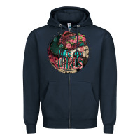 Navy let's go girls Zipper Hoodie - Jasminsmagicworld