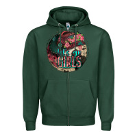 Sports Green let's go girls Zipper Hoodie - Jasminsmagicworld