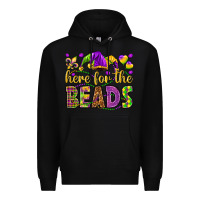 Black Here for the beads Premium Hoodie - HowdyJamesFarm