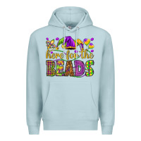 Blue Mist Here for the beads Premium Hoodie - HowdyJamesFarm