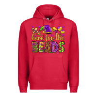 Cardinal Here for the beads Premium Hoodie - HowdyJamesFarm