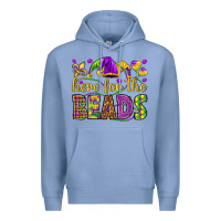 Colony Blue Here for the beads Premium Hoodie - HowdyJamesFarm