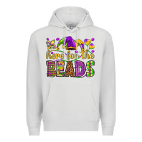 Dove Grey Here for the beads Premium Hoodie - HowdyJamesFarm