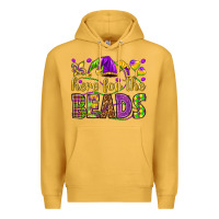Mustard Here for the beads Premium Hoodie - HowdyJamesFarm