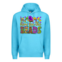 Ocean Blue Here for the beads Premium Hoodie - HowdyJamesFarm