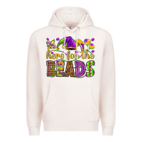 Pale Pink Here for the beads Premium Hoodie - HowdyJamesFarm