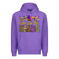 Purple Here for the beads Premium Hoodie - HowdyJamesFarm