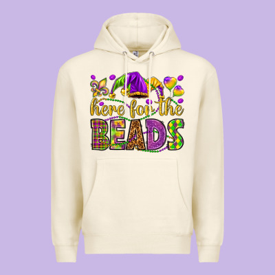 Here For The Beads Premium Hoodie Designed By Howdyjamesfarm