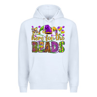 White Here for the beads Premium Hoodie - HowdyJamesFarm