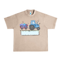 French Oak easter tractor boy Urban Heavy Tee - MaliasSmallBusiness