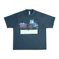 Midnight Navy easter tractor boy Urban Heavy Tee - MaliasSmallBusiness