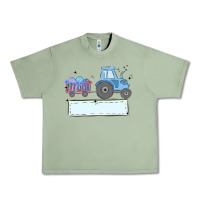 Oil Green easter tractor boy Urban Heavy Tee - MaliasSmallBusiness