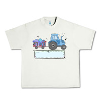 Pistachio easter tractor boy Urban Heavy Tee - MaliasSmallBusiness