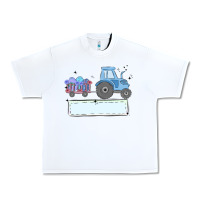 White easter tractor boy Urban Heavy Tee - MaliasSmallBusiness