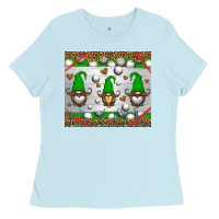 Baby Blue western golf gnome Ladies Tee - HRA Design Shop