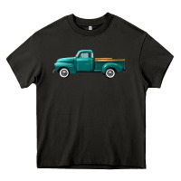 Asphalt western truck left side view Heavy Core Tee - FaDigitalArtStudio