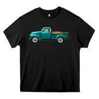 Black western truck left side view Heavy Core Tee - FaDigitalArtStudio