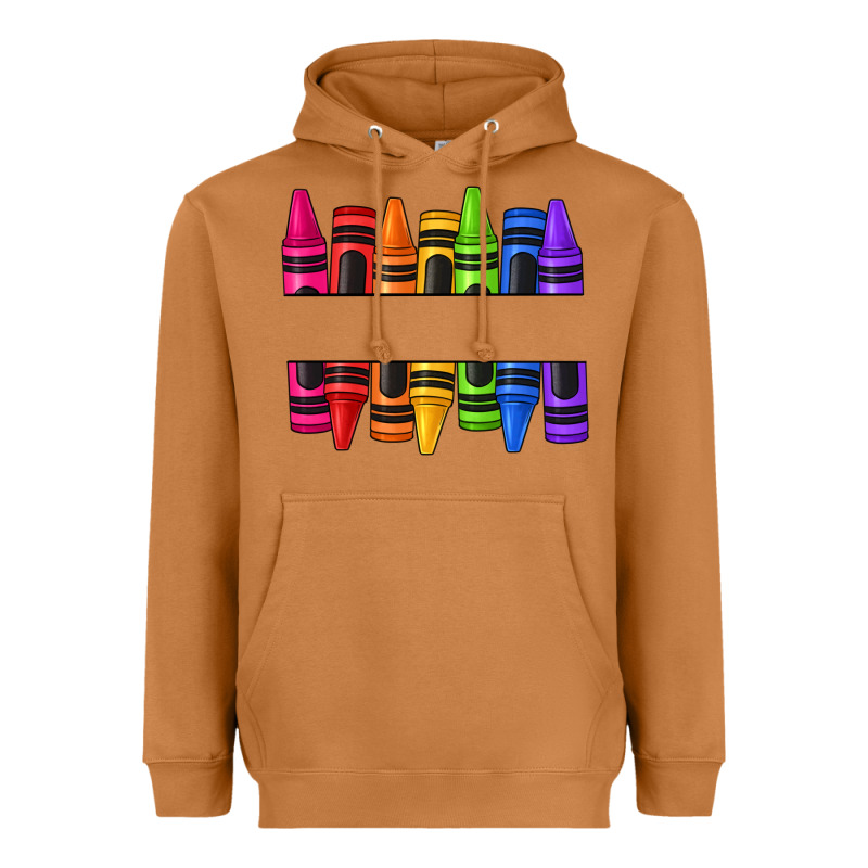 Custom Name Crayons Heavyweight Hoodie by texasbilliewilder | Teevron