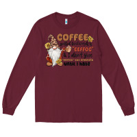 Burgundy coffee spelled backwards is eeffoc & i don't give Long Sleeve Tee - MaliasSmallBusiness