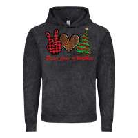 Vintage Black peace love christmas Vintage Hoodie - BarkalooDesign