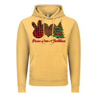 Vintage Mustard peace love christmas Vintage Hoodie - BarkalooDesign