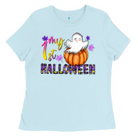 Baby Blue my 1st halloween Ladies Tee - CowhideDigitalArt