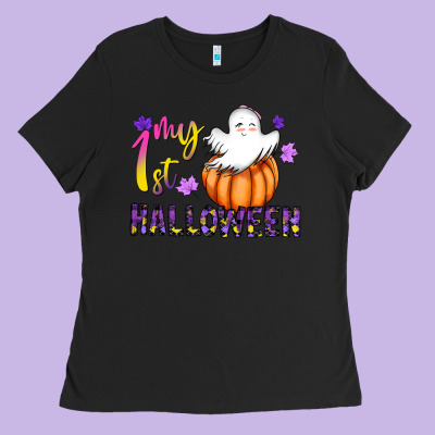 My 1st Halloween Ladies Tee Designed By Cowhidedigitalart