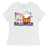 White my 1st halloween Ladies Tee - CowhideDigitalArt