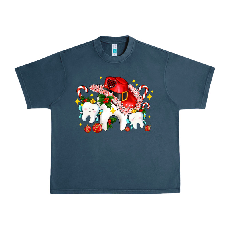 Dental Christmas Teeth And Candies Urban Heavy Tee by AdoDesignShop | Teevron
