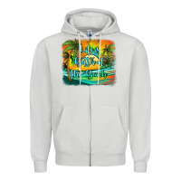 Dove Grey life is better at the beach Zipper Hoodie - Jasminsmagicworld