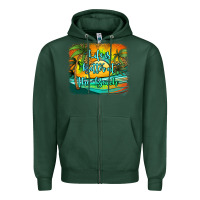 Sports Green life is better at the beach Zipper Hoodie - Jasminsmagicworld