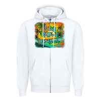White life is better at the beach Zipper Hoodie - Jasminsmagicworld