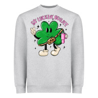 Heather Grey so luckin boujee Heavyweight Sweatshirt - MaliasSmallBusiness