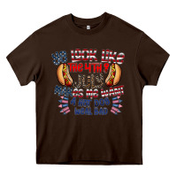 Chocolate Brown you look like the 4th of july makes me want a hot dog weal bad Heavy Core Tee - CowhideDigitalArt