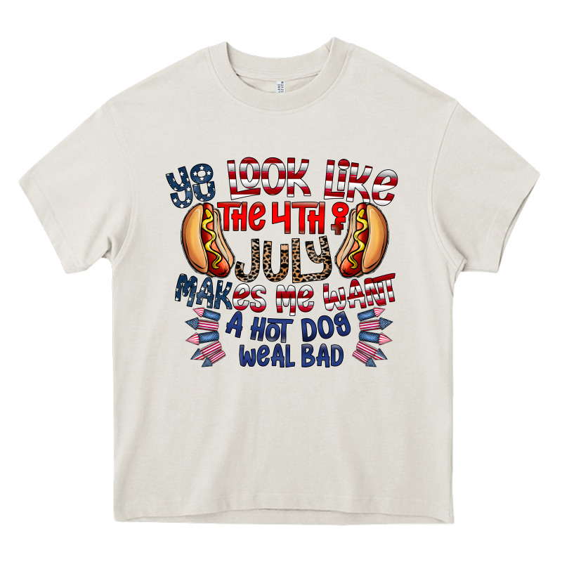 You Look Like The 4th Of July Makes Me Want A Hot Dog Weal Bad Heavy Core Tee by CowhideDigitalArt | Teevron