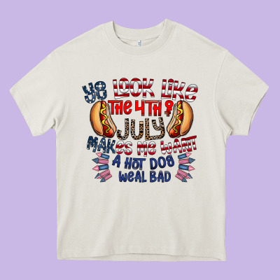 You Look Like The 4th Of July Makes Me Want A Hot Dog Weal Bad Heavy Core Tee Designed By Cowhidedigitalart