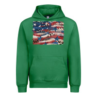 Emerald Leopard glitter American flag Urban Hoodie - FaDigitalArtStudio